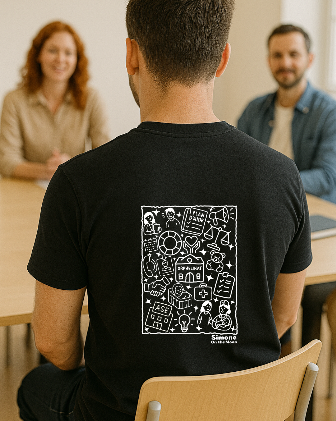 T-shirt Travailleur(se) social(e) — Noir