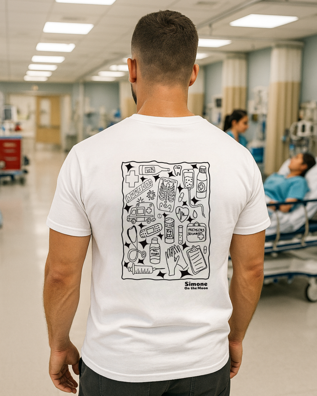 T-shirt Urgentiste — Blanc