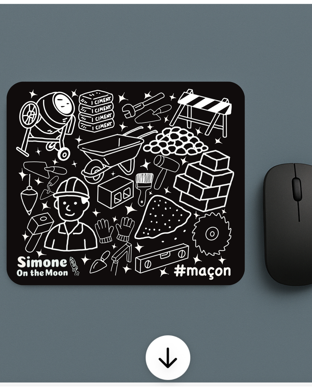 Tapis de souris Maçon(ne)