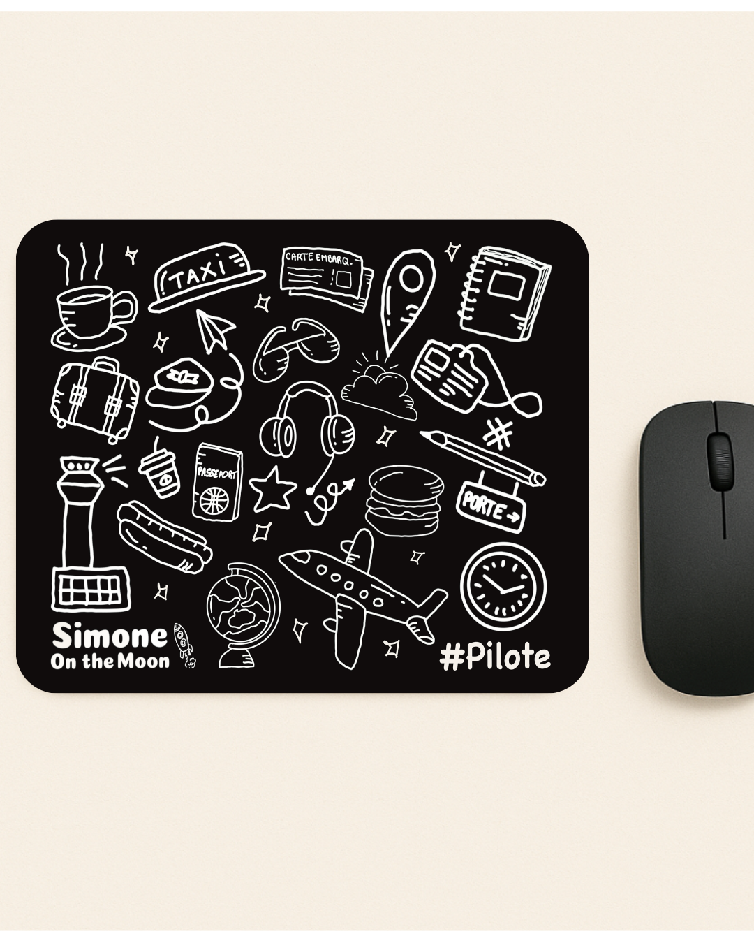 Tapis de souris Pilote de ligne